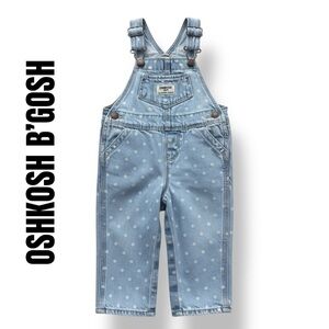 005 OshKosh B'gosh Blue Polka Dot Overalls 9 Months